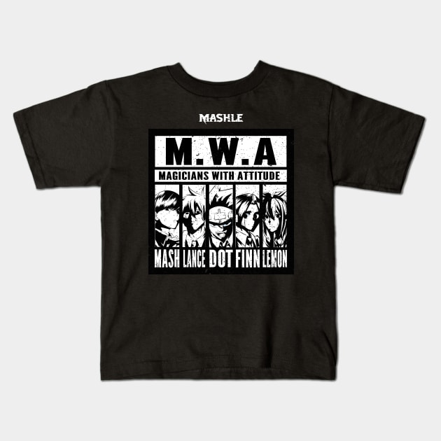 MASHLE: MAGIC AND MUSCLES (M.W.A. MAGICIANS WITH ATTITUDE) GRUNGE STYLE Kids T-Shirt by FunGangStore